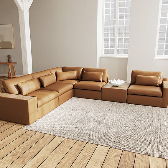 LOFT Leather Modular Sofa