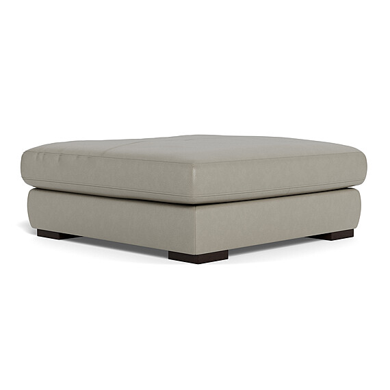 LONG ISLAND Leather Ottoman