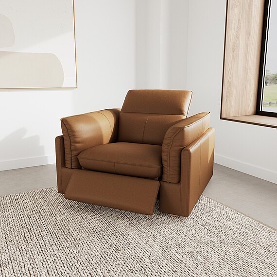 SORRENTO Leather  Electric Recliner Armchair