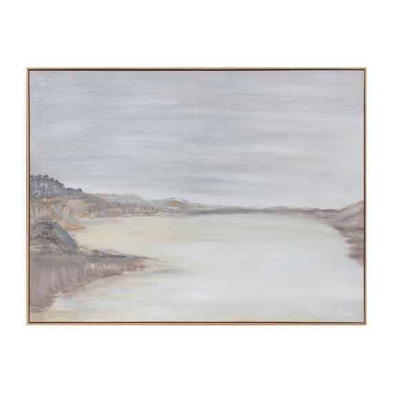 HAZY BAY Framed Canvas