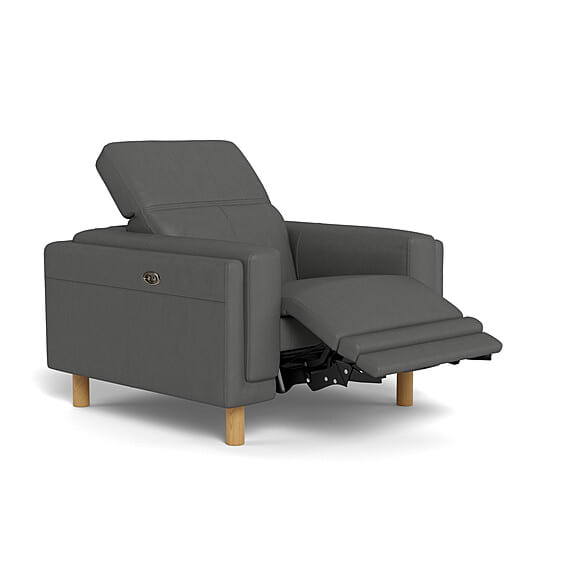 HENRY Leather Battery Recliner Armchair