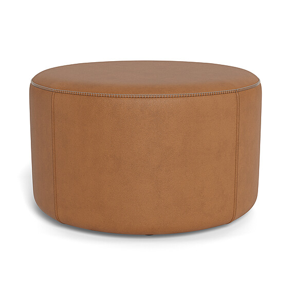 LUNE Leather Ottoman