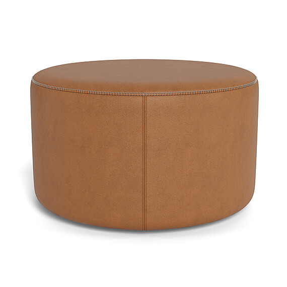 LUNE Leather Ottoman