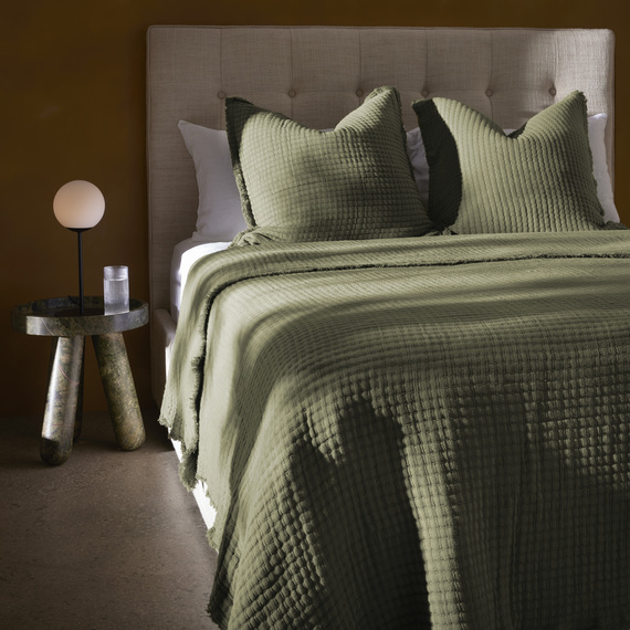 EDWINA Triple Weave Cotton with Tonal Rib Coverlet