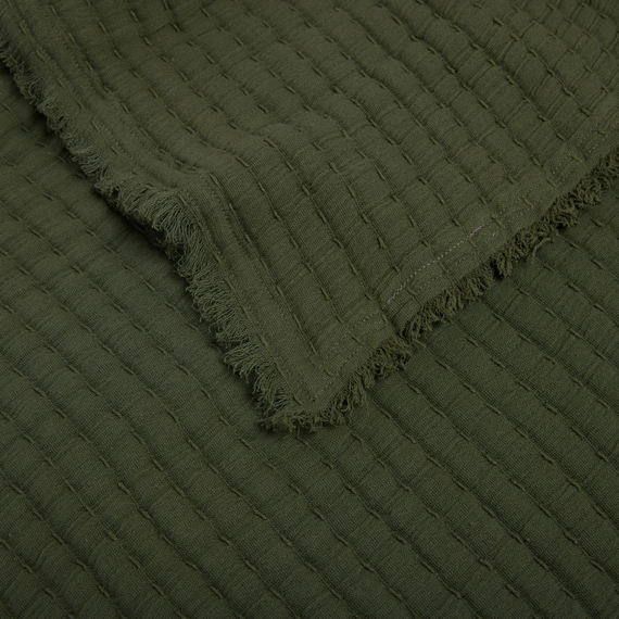 EDWINA Triple Weave Cotton with Tonal Rib Coverlet