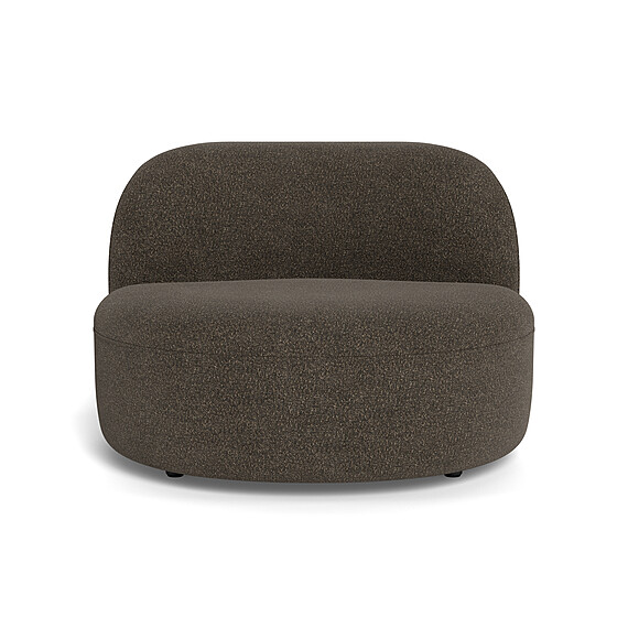 LUNE Fabric Armless Swivel Chair