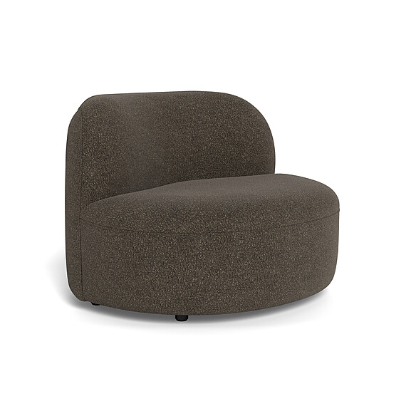 LUNE Fabric Armless Swivel Chair