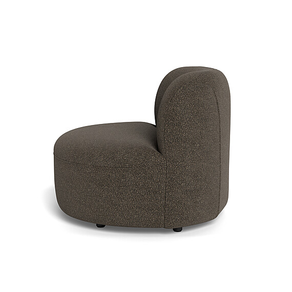 LUNE Fabric Armless Swivel Chair