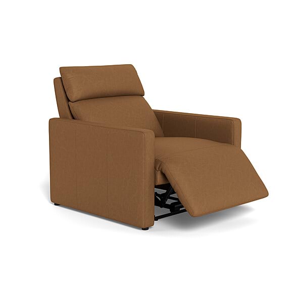 RIDLEY Leather Battery Recliner Armchair