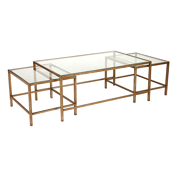 COCKTAIL GLASS Set of 3 Coffee Tables