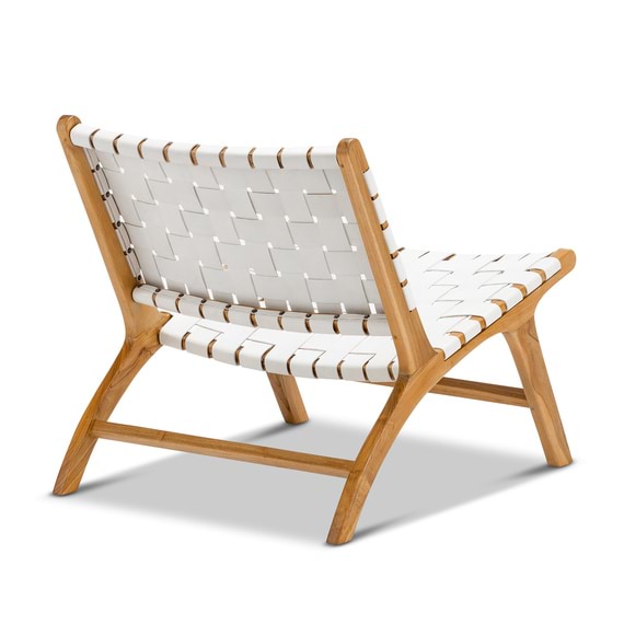 CACHAN Woven Leather Armchair