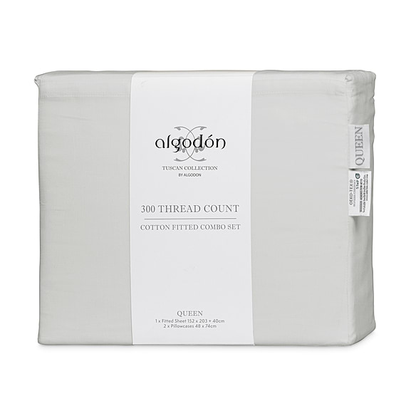 ALGODON Cotton Fitted Sheet Set