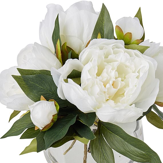 PEONY CLASSIC Glass Vase Arrangement