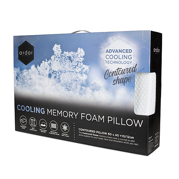 ARDOR COOLING Contoured Memory Foam Pillow