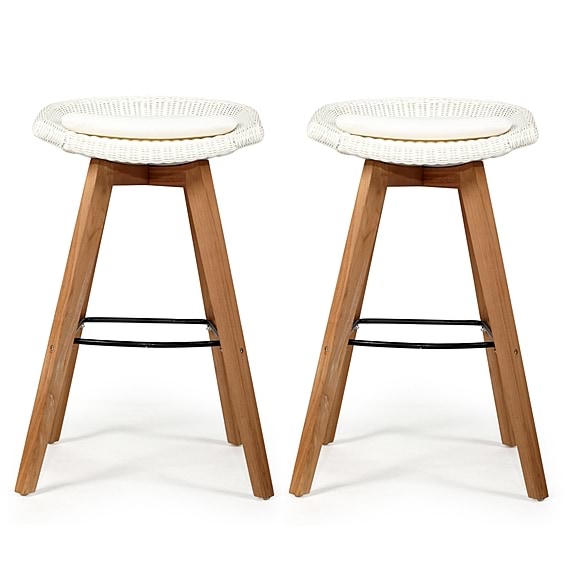 ALAVERDI Set of 2 Backless Counter Stool