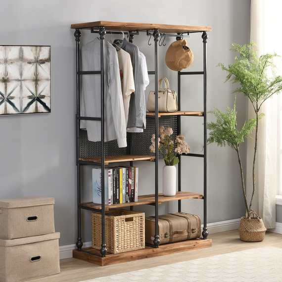 SAVJA Coat Rack with Shelf