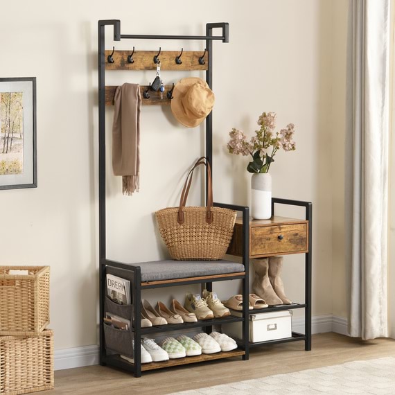 BREVIK Coat Rack with Storage