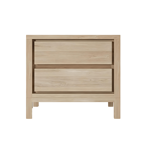 KARPENTER SOLID 2 Drawer Bedside Table