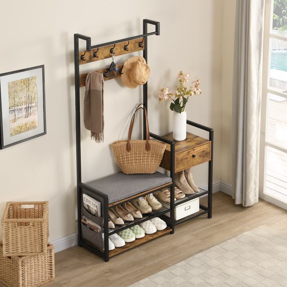 BREVIK Coat Rack with Storage