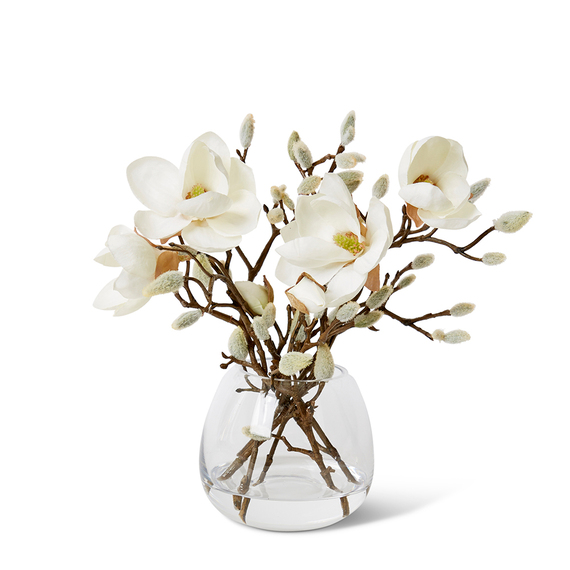 MAGNOLIA SPRAY Glass Vase Arrangement