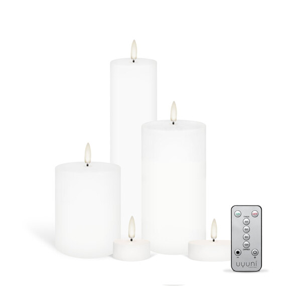 DESIGNER CURATIONS TIME OUT Set of 5 Flameless Candle