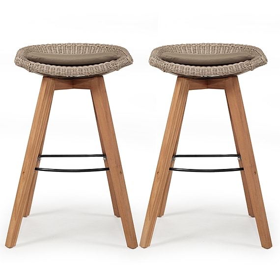 ALAVERDI Set of 2 Backless Bar Stool