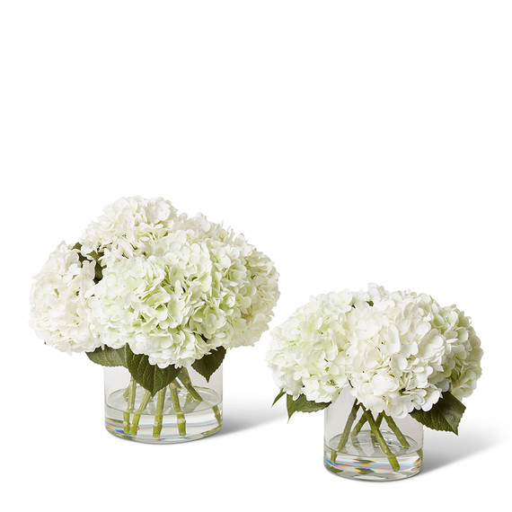 HYDRANGEA VENCE Glass Vase Arrangement