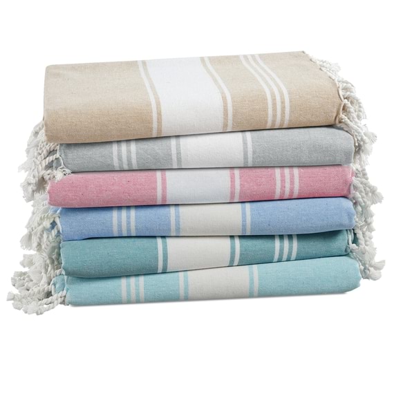 CHAMPLIN II Set of 6 Turkish Beach Towel