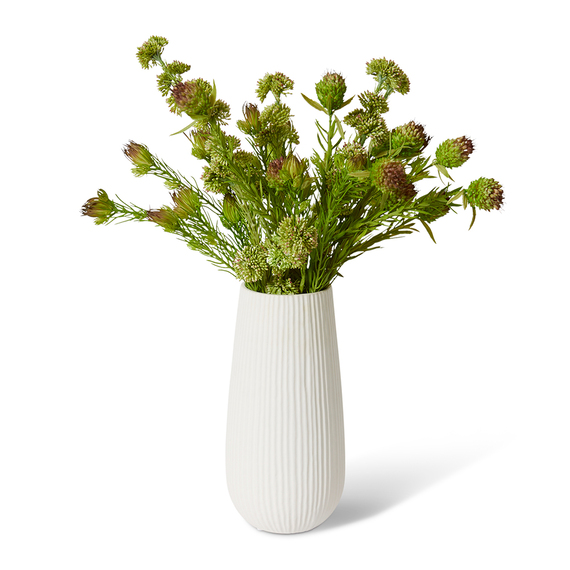 SEEDING AND CLUBMOSS Glass Vase Arrangement