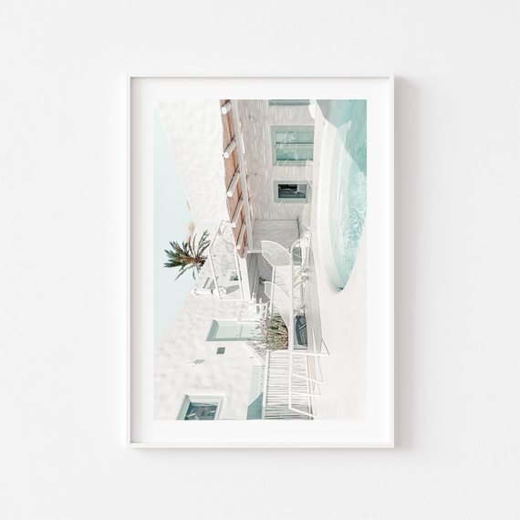 HOTEL TERRACE Framed Print