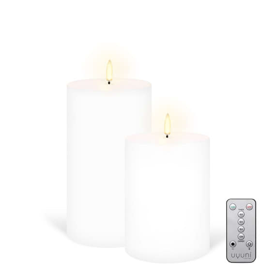 OUTDOOR LIVING DUO Set of 2 Flameless Candle