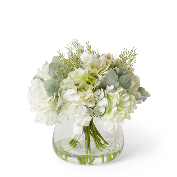 HYDRANGEA ALIPUR Glass Vase Arrangement