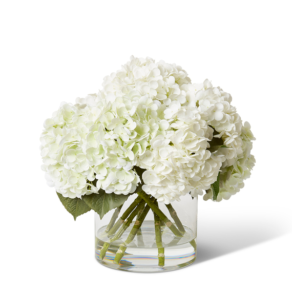 HYDRANGEA VENCE Glass Vase Arrangement