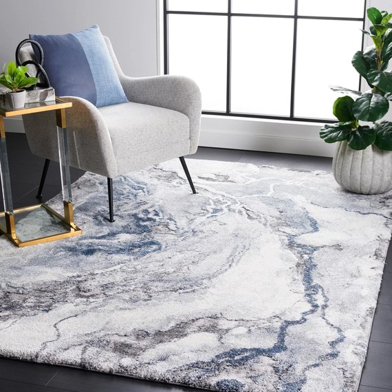 MINERAL BLUE Floor Rug