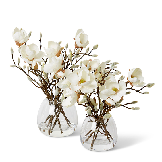 MAGNOLIA SPRAY Glass Vase Arrangement