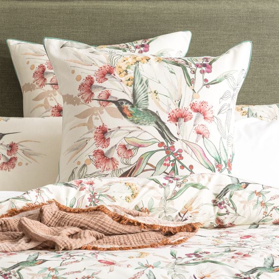 FLORAL Linen European Pillowcase