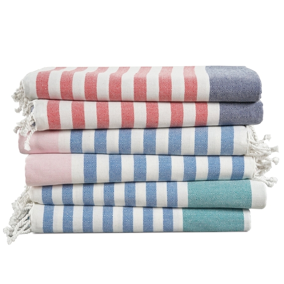 DINAN I Set of 6 Turkish Beach Towel