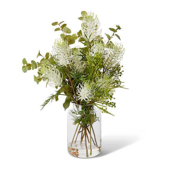 GREVILLEA SPRAY Glass Vase Arrangement