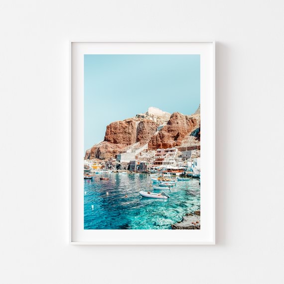 AMMOUDI BAY SANTORINI Framed Print