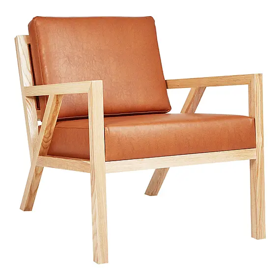 TRUSS BY GUS Leather Occasional Chair