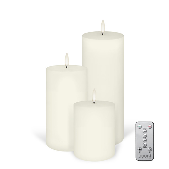 DESIGNER CURATIONS CLASSIC Set of 3 Flameless Candle