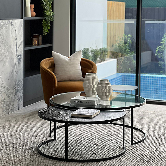 FOUNTAIN Set of 2 Coffee Tables