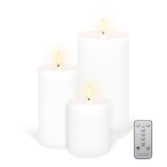 DESIGNER CURATIONS GO TO Set of 3 Flameless Candle