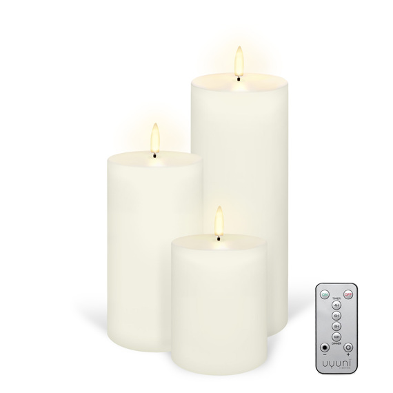 DESIGNER CURATIONS CLASSIC Set of 3 Flameless Candle