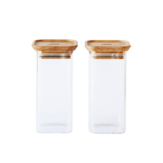 PEBBLY SUSTAINABLE Square Canister Set of 2