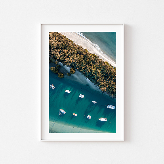 BOATS OF JERVIS BAY Framed Print