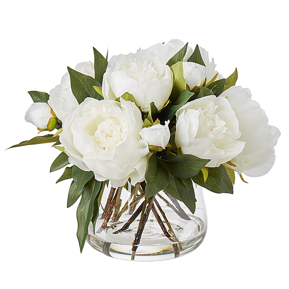 PEONY CLASSIC Glass Vase Arrangement