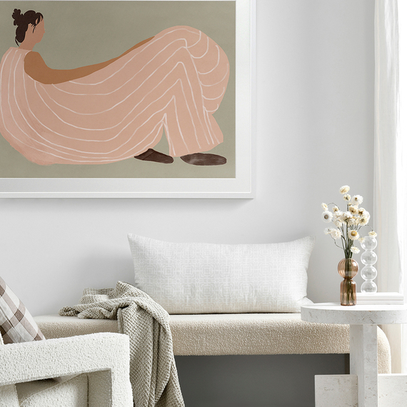 LILIAN LOUNGES Framed Print