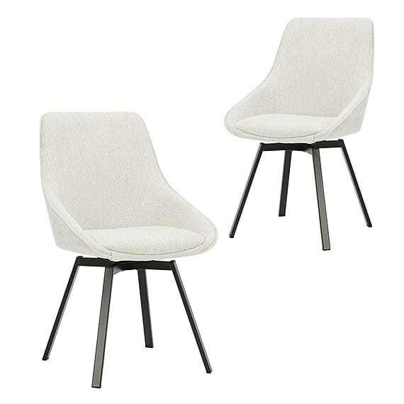 NEVELE Set of 2 Swivel Dining Chair