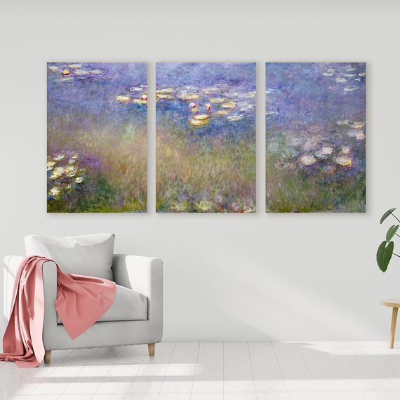 MONETS GARDEN Canvas Set of 3